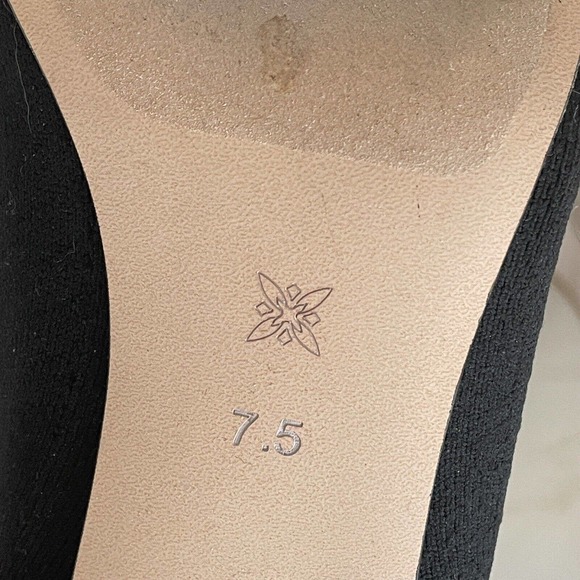 BCBGeneration Conny Black Stretch Fabric Ankle Boot Mirrored Heels Women’s 7.5 - Picture 13 of 16